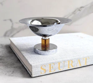 Vintage Art Deco Farberware Chrome & Bakelite Compote Pedestal Candy Dish - Picture 1 of 10