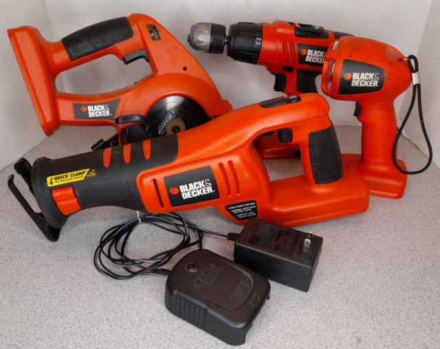 Black and Decker Battery Powered Cordless Tool Set with Case - Matthew  Bullock Auctioneers