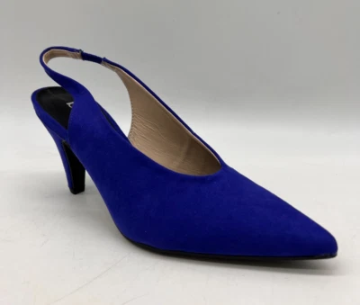 Туфли-лодочки Bar III Tanya Royal из синей ткани с заостренным носком размер 6,5 M - Изображение 1 из 4