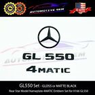 GL550 4MATIC Rear Star Emblem Black Letter Badge Logo Set AMG Mercedes X166 Mercedes-Benz GLS