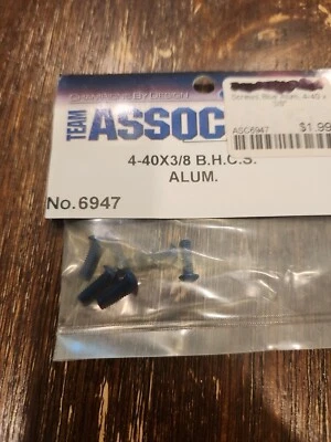 Vintage Team Associated 6947 Blue Aluminum Screws - Image 1 of 2