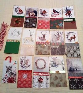 Christmas Gift Tags, Journal/Scrapbook, Handmade, 15 pc. Woodland Theme - Picture 1 of 3
