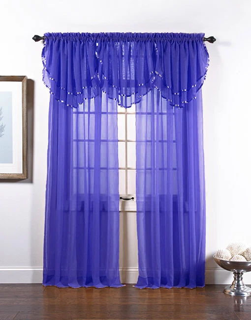 Elegance© 1 件纯色透明窗户窗帘/面板或帷幔 — 第 1/1 张图片