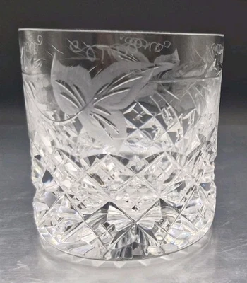 Brierley Hill Crystal Grapevine Whisky Tumbler/Glass 3 ¼" tall/8cm approx. - Image 1 of 4