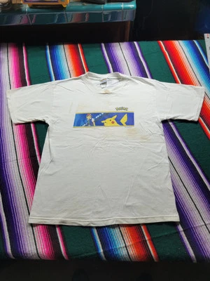 复古 Pokemon Ash Ketchum Pikachu 1999 任天堂 T 恤,尺寸 Youth L — 第 1/4 张图片