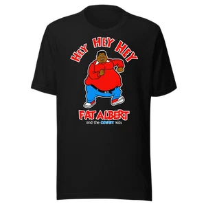 Fat Albert Tshirt Hey Hey Hey Kurzarm Ultra Soft Premium Rundhals Tee - Bild 1 von 8