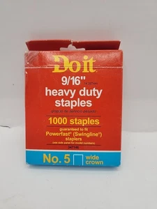 DoitBest 347146, grapas de alta resistencia de 9/16", #5, corona ancha, 1000 ct., ENVÍO GRATUITO - Imagen 1 de 5