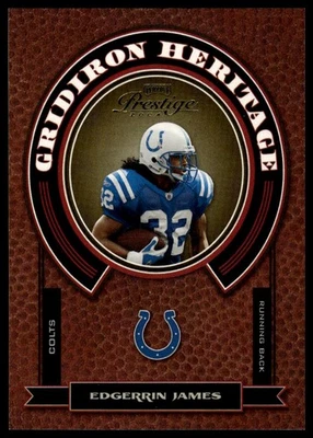2004 Playoff Prestige #GH-9 Edgerrin James Gridiron Heritage - Image 1 of 2