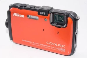 [Exc+5]Nikon COOLPIX AW 100 Waterproof Digital Camera Orange From JAPAN #j8463 - Picture 1 of 12