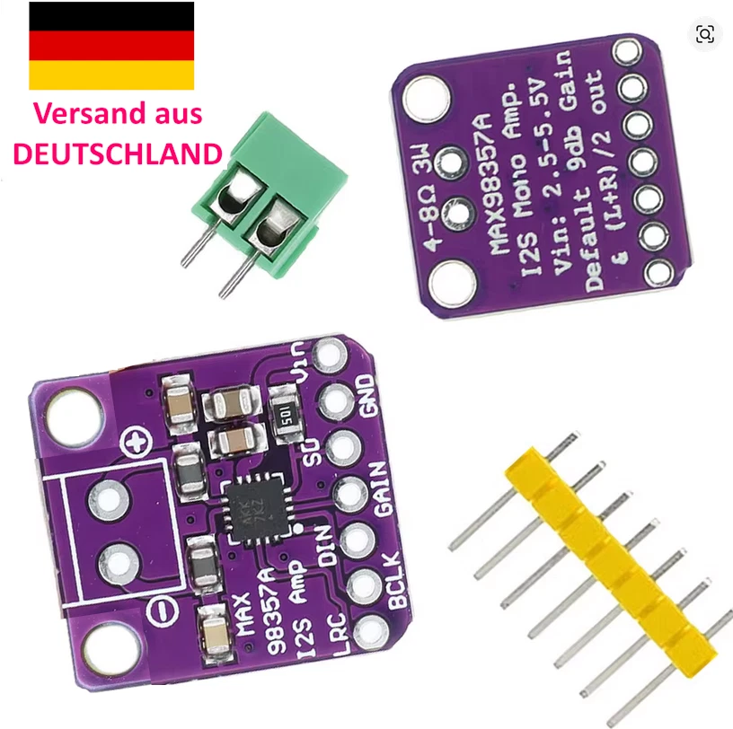 MAX98357 A I2S 3W Class-D Digital Audio Verstärker DAC Decoder Modul Raspbery Pi - Bild 1 von 3