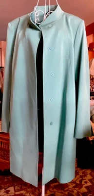 Ellen Tracy Fashion Designer Women's Mint Open Front Dress Jacket Size 8 - Image 1 of 4