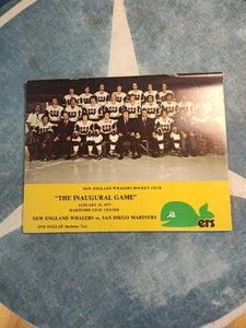 New England Whalers Inaugural Hartford Game Program 1/11/75 Vs San Diego NR Mint - Picture 1 of 6