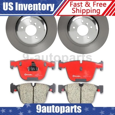 Kit de frenos traseros Brembo rotores de disco pastillas de cerámica para BMW 535i 2008 2009 2010 Foto 1 de 4