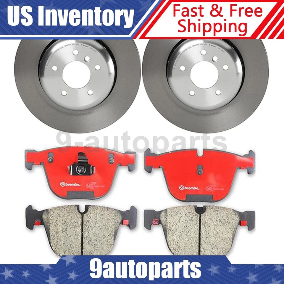 Kit de frenos traseros Brembo rotores de disco pastillas de cerámica para BMW 535i 2008 2009 2010 Foto 1 de 4