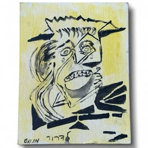 An original artist artwork painted canvas art Expressive Depiction Raw emotion - Picture 1 of 5