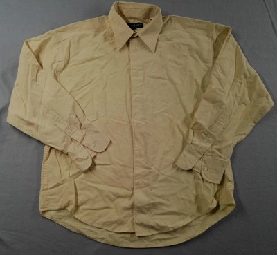 Camisa Yves Saint Laurent Para Hombre Mediana Amarilla Abotonada Bordada Logo Clásica Foto 1 de 4