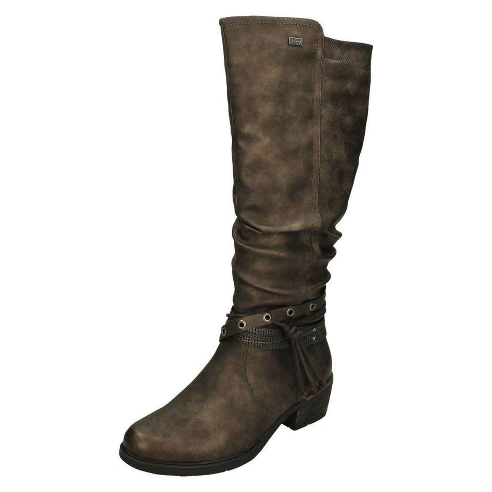 Botas hasta la rodilla con cierre de cremallera Remonte para dama R1170 Foto 1 de 1