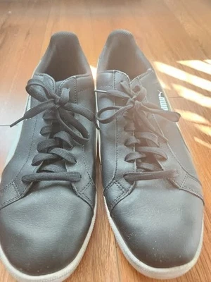 Puma Smash v2 Black White Leather Sneakers Men’s 13 US 356722-14 Gently Used - Image 1 of 4