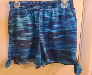 Pantalones Cortos Damas Reel Legends Performance Outfitters Cintura Elástica Pequeños Azul - Imagen 1 de 5