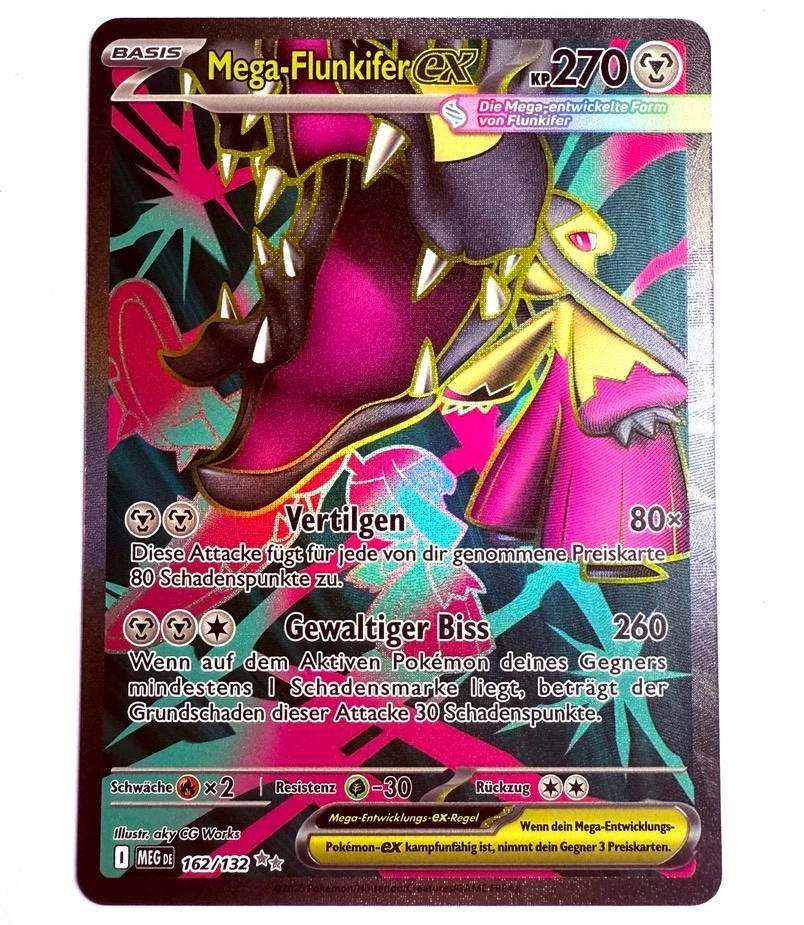 MEG DE 162/132 Mega Flunkifer EX Mega-Entwicklung Pokémon Karte Deutsch NM - Bild 1 von 1