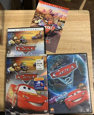 (2) Disney Pixar Cars Children's DVD Lot: Cars 1 & 2- Authentic US Release - Image 1 of 4