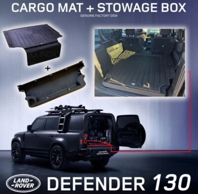 Land Rover Defender 130 Load Compartment Stowage Box + All Weather Cargo Mat Kit - Image 1 of 3