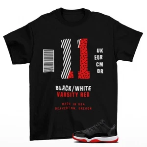 Sneaker Label Shirt to Match Jordan 11 Retro Low Bred FV5104-006 - Picture 1 of 2