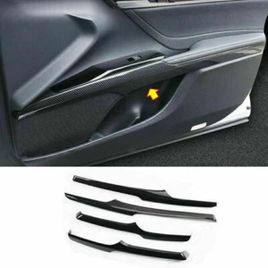 For Toyota Camry 2018-2021 ABS Carbon Fiber Inner Door Armrest Molded Cover Trim - Picture 1 of 5