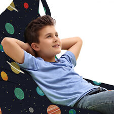 Galaxy Toy Bag Lounger Chair Planets and Dot Shape Stars