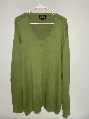 Suéter Pullover Pendleton Woolen Mills Talla XL Verde Cuello en V Para Hombre Foto 1 de 4