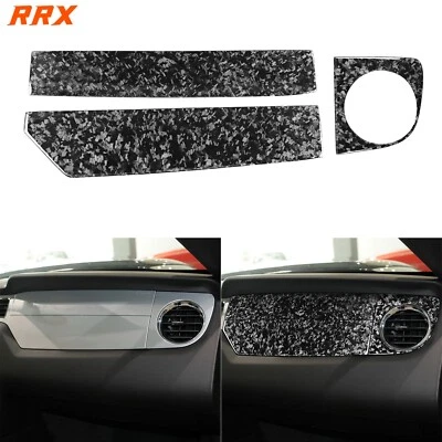 Forged Carbon Fiber Co-pilot Dashboard Panel Cover For Ford Mustang GT 2009-2014 - Изображение 1 из 4