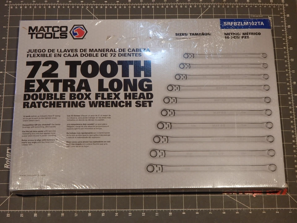 Conjunto de chaves catraca Matco 10 peças métricas XL extra longa caixa dupla cabeça flexível 10 mm 19 - Imagem 1 de 1