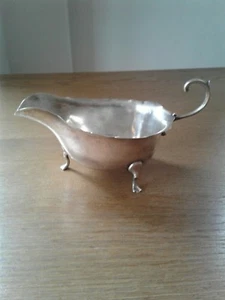 ANTIGUO BARCO DE SALSA DE ASPREY Y CO PLATA SÓLIDA BIRMINGHAM 1912 - Imagen 1 de 5