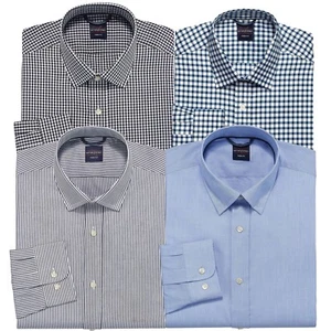 New Dockers Men's Battery Street Trim-Fit Spread-Collar Dress Shirt MSRP $50 - Picture 1 of 6