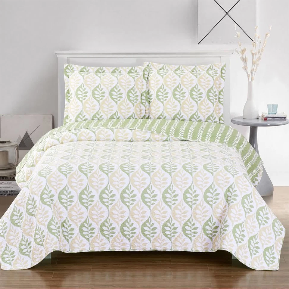  Gia Oversized Reversible Print Wrinkle Free Microfiber Coverlet - Image 1 of 1