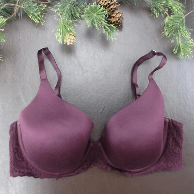 Aerie Bra Size 36DD Maroon Lace Padded Underwire Adjustable Clasp Back - Image 1 of 4