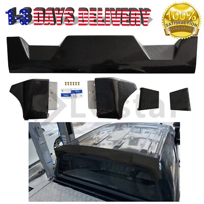 Alerón de fibra de carbono negro para cabina de camioneta Toyota Tundra 2007-2013 Foto 1 de 2
