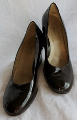 Taryn Rose Brown Patent Leather Wedge Pumps EU 39US 8.5 - Image 1 of 4