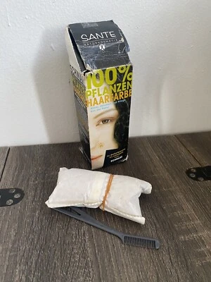 Tinta de cabelo Sante Naturkosmetik 100% herbal para cabelo marrom escuro a preto natural - Imagem 1 de 2