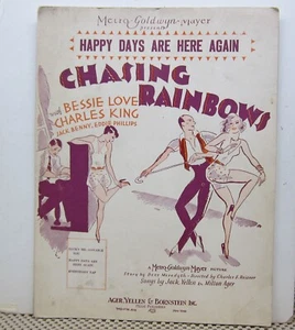 Happy Days Are Here Again - Jack Yellen & Milton Ager - Sheet Music  1929 - Picture 1 of 3