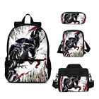 Venom Marvel Kids School Backpack Set Crossbody Bag Insulated Lunch Bag Pen Box