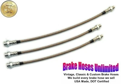 JUEGO MANGUERA FRENO ACERO INOXIDABLE Chrysler Imperial 1960 1961 1962 Foto 1 de 2