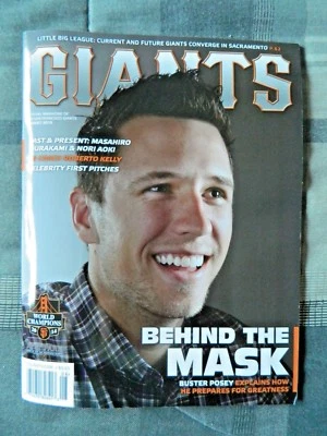 San Francisco Giants Program Magazine August 2015 Buster Posey Roberto Kelly - Image 1 of 4