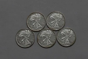π§ πΊπΈ USA LIBERTY WALKING PROOF - 5 COINS WITH 1GR. SILVER EACH B72 #23 ZR14 - Picture 1 of 3