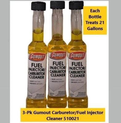3-PK Gumout 510021 Carburetor/Fuel Injection Cleaner Saves Gas Prevents Deposits - Image 1 of 4