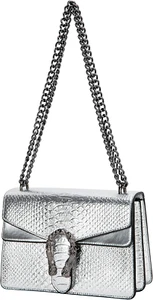 Leather Shoulder Bag Chain Purse for Women-Fashion Crossbody Bags Vintage Snake - Picture 1 of 11