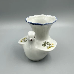 Counterpoint of Japan Porcelain Dove Vase Floral 94103 - Picture 1 of 8