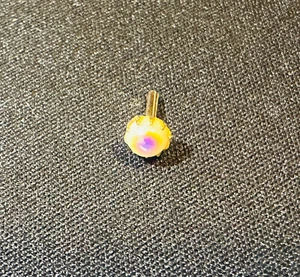 Funkelnder Echt 22K GOLD Nasen Lippen Stecker Piercing Nasen Pin Brandneu - Bild 1 von 3