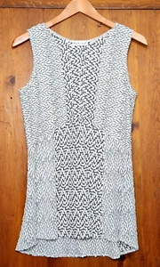 Top Habitat Mujer Pequeño Sin Mangas Columpio Túnica Tanque Elastizado Suelto Textura Boho - Imagen 1 de 18