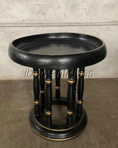 VINTAGE MID CENTURY /HOLLYWOOD REGENCY LACQUERED SMOKER'S STAND/COFFEE TABLE Cover